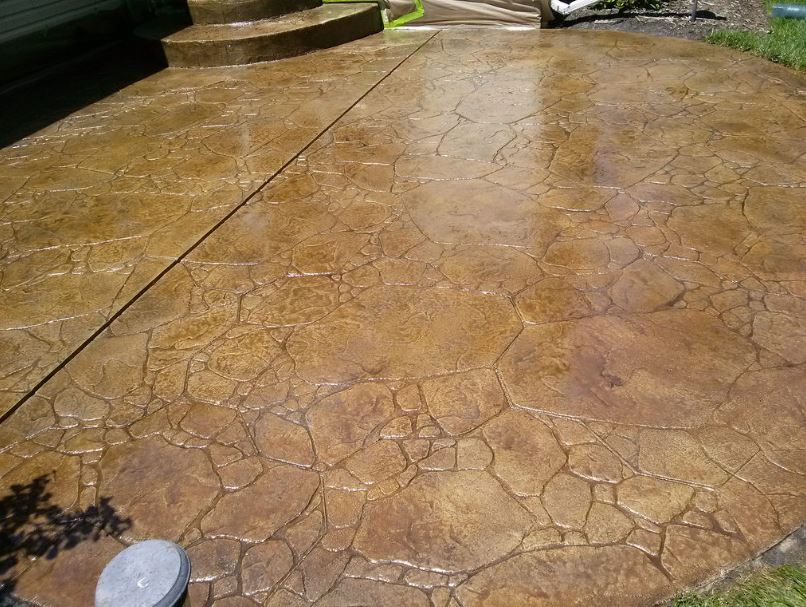 this image shows concrete patio in Rocklin, California