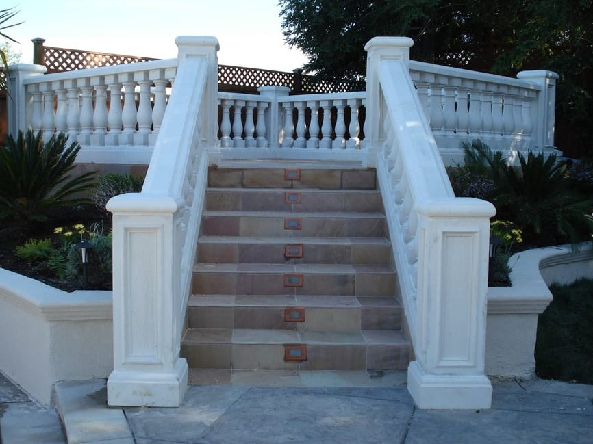 this image shows concrete steps in Rocklin, California