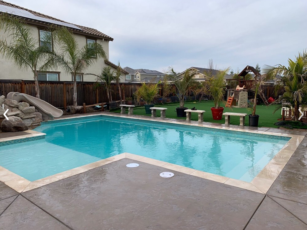 this image shows pool deck in Rocklin, California