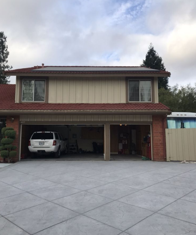 this image shows concrete driveway in Rocklin California